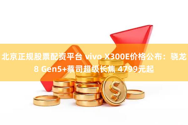 北京正规股票配资平台 vivo X300E价格公布：骁龙8 Gen5+蔡司超级长焦 4799元起